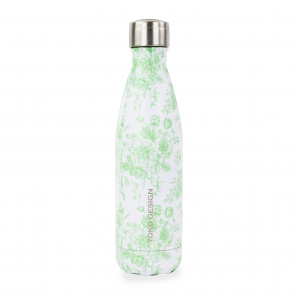 Bouteille isotherme Toile de Jouy vert 500 ml Bouteille isotherme Toile de Jouy vert 500 ml