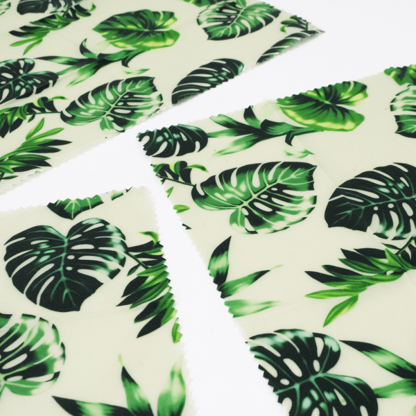 Lot de 3 Emballages - Beewraps - Motif Feuilles Lot de 3 Emballages - Beewraps - Motif Feuilles