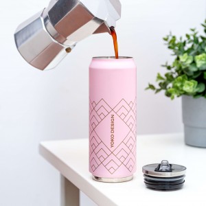 Canette isotherme Art déco Rose 500ml Canette isotherme Art déco Rose 500ml