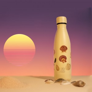 Bouteille isotherme Plage - coquillages - 500ml