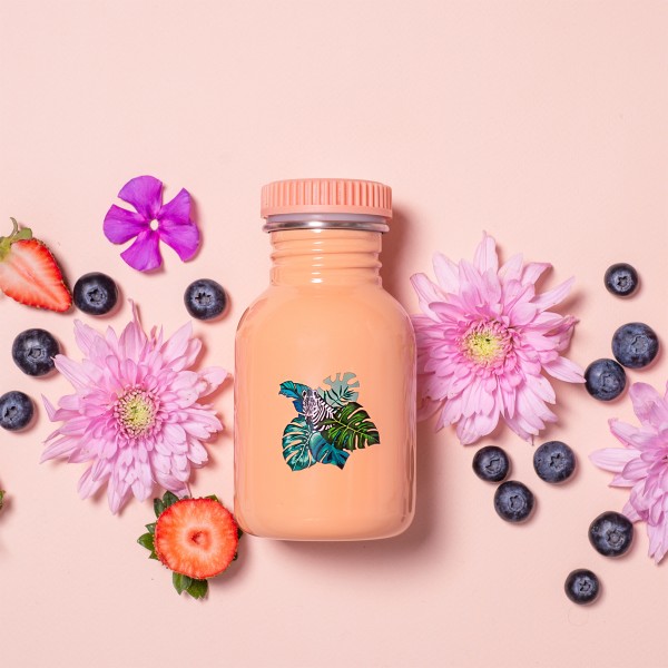 Children's single-walled bottle Zebra design 350 ml Children's single-walled bottle Zebra design 350 ml