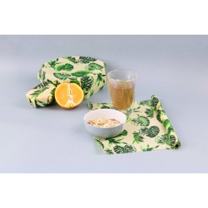 Rouleau de Beewraps :  Motif Feuilles 1 mètre Rouleau de Beewraps :  Motif Feuilles 1 mètre