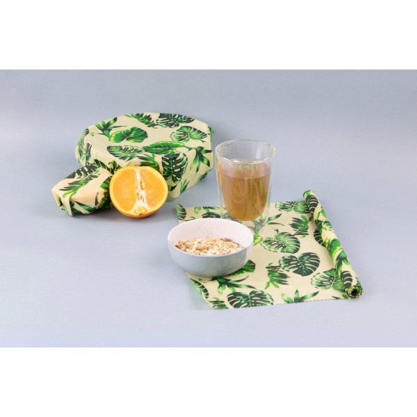 Rouleau de Beewraps :  Motif Feuilles 1 mètre Rouleau de Beewraps :  Motif Feuilles 1 mètre