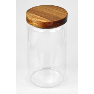 Bocal en verre Borosilicate - Couvercle bois Acacia 1500 ml Bocal en verre Borosilicate - Couvercle bois Acacia 1500 ml
