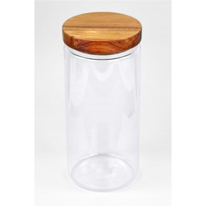 Glass jars with Acacia lids 1900 ml