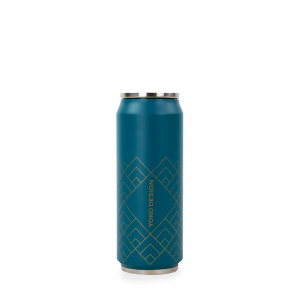 Canette isotherme Art déco vert canard 500ml Canette isotherme Art déco vert canard 500ml