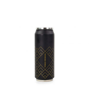 Canette isotherme Art déco noire 500ml Canette isotherme Art déco noire 500ml