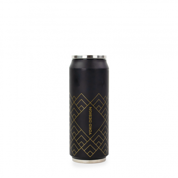 Canette isotherme Art déco noire 500ml Canette isotherme Art déco noire 500ml