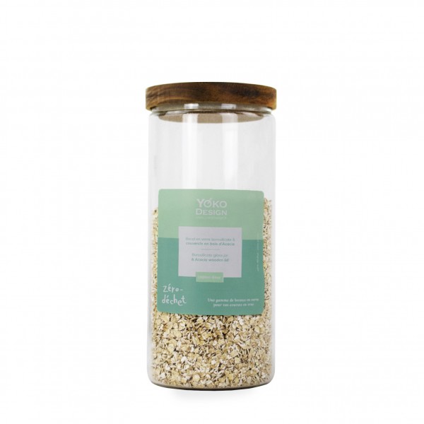 Glass jars with Acacia lids 1900 ml Glass jars with Acacia lids 1900 ml