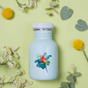 Combo Gourde simple paroi 350ml + 4 compotes réutilisables + Le bouchon avec sa paille intégrée - Perroquet Combo Gourde simple paroi 350ml + 4 compotes réutilisables + Le bouchon avec sa paille intégrée - Perroquet