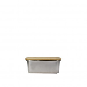Boite Inox micro-ondable 1000ml couvercle Bambou Boite Inox micro-ondable 1000ml couvercle Bambou