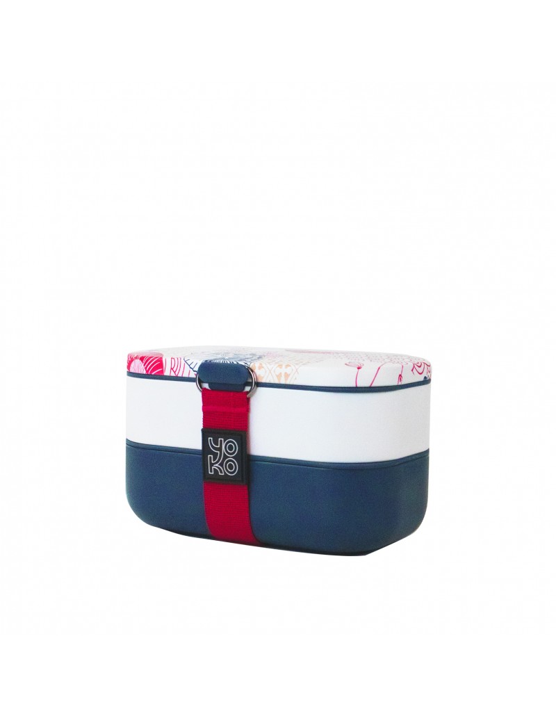 YOKO DESIGN Lunchbox Aus Holzfaser – 2-stöckig, 1200 Ml, Mikrowellengeeignet & Mit Ausziehbarer Trennwand