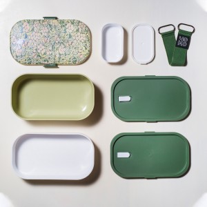 Combo Lunchbox + 1 bouteille isotherme 500ml - Jasmine - Combo Lunchbox + 1 bouteille isotherme 500ml - Jasmine -