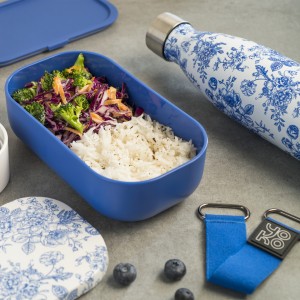 Lunchbox + 1 insulated bottle- Toile de Jouy - Lunchbox + 1 insulated bottle- Toile de Jouy -