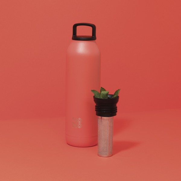 Bouteille 500 ml isotherme avec infuseur Rouge Bouteille 500 ml isotherme avec infuseur Rouge