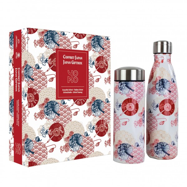 Coffret 1 Bouteille 500 ml et 1 théière 350 ml Japan Coffret 1 Bouteille 500 ml et 1 théière 350 ml Japan
