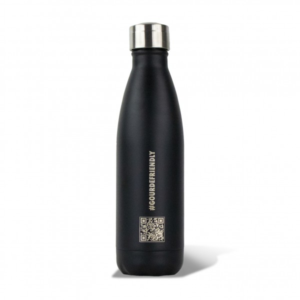 Gourde isotherme inox friendly noire - Bouteille 500 ml