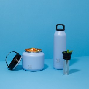 Duo Lunch box 700 ml & Bottle with infuser 500 ml -Insulated- Blue Duo Lunch box 700 ml & Bottle with infuser 500 ml -Insulated- Blue