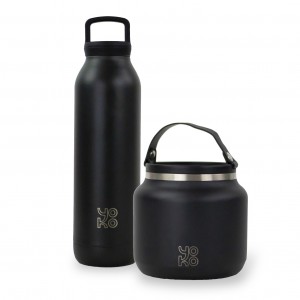 Duo Lunch box 700 ml & 500 ml -Insulated-  Bottle with infuser - Blacks Duo Lunch box 700 ml & 500 ml -Insulated-  Bottle with infuser - Blacks