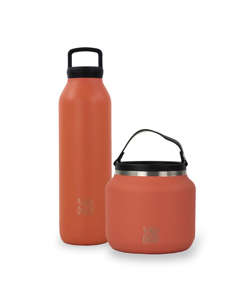 Duo Lunch box 700 ml & Bottle with infuser 500 ml -Insulated- Corals