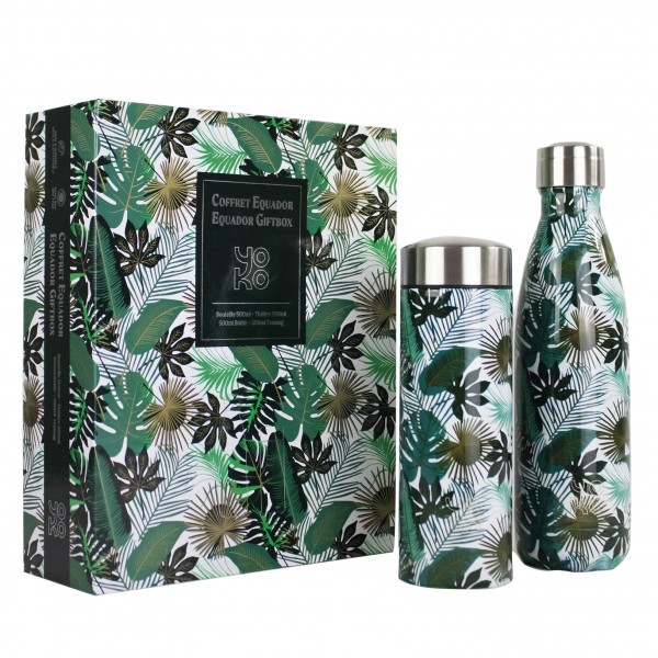 Coffret 1 Bouteille 500 ml et 1 théière 350 ml - Equador Coffret 1 Bouteille 500 ml et 1 théière 350 ml - Equador