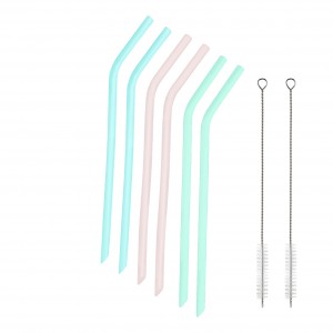 Pailles en silicone - lot de 6 Pailles en silicone - lot de 6
