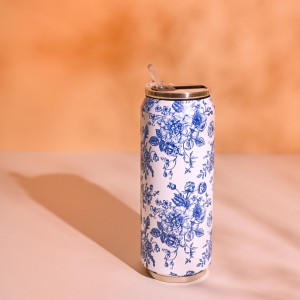 Insulated can - 500 ml - Toile de Jouy Insulated can - 500 ml - Toile de Jouy