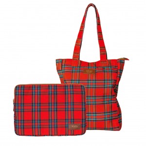 Duo Tote-bag & pochette d'ordinateur - Tartan Duo Tote-bag & pochette d'ordinateur - Tartan