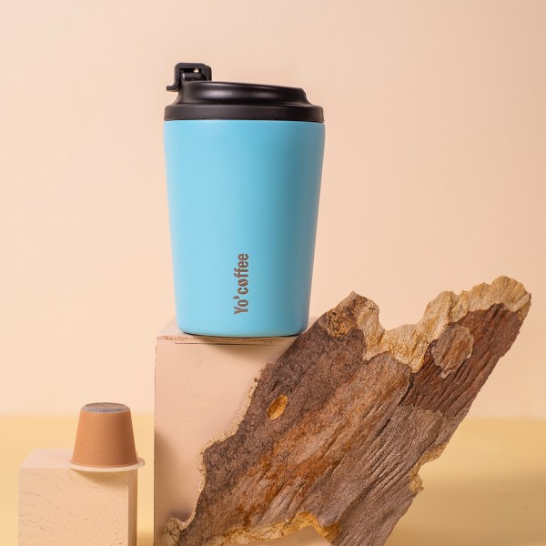 Mug Isotherme 350 Ml Bleu Yo coffee