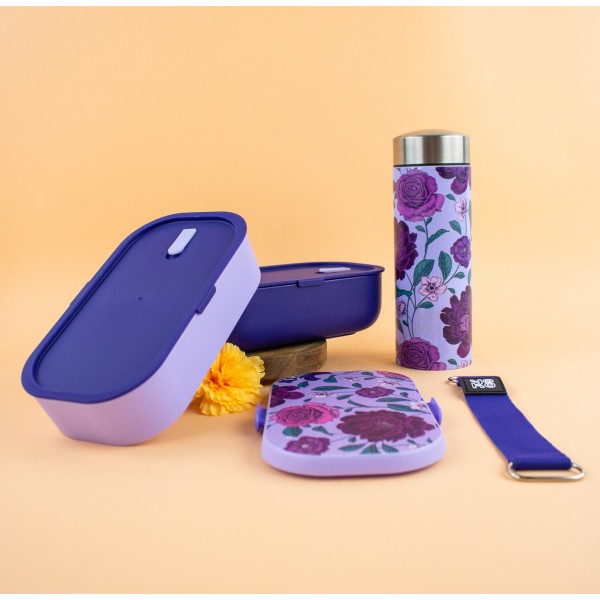 Boîte Repas Bento 1200 Ml - 2 étages Hermétiques, Avec Couverts, Micro-ondable