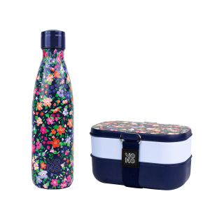 Combo Lunchbox + 1 bouteille isotherme 500ml - Venise Combo Lunchbox + 1 bouteille isotherme 500ml - Venise