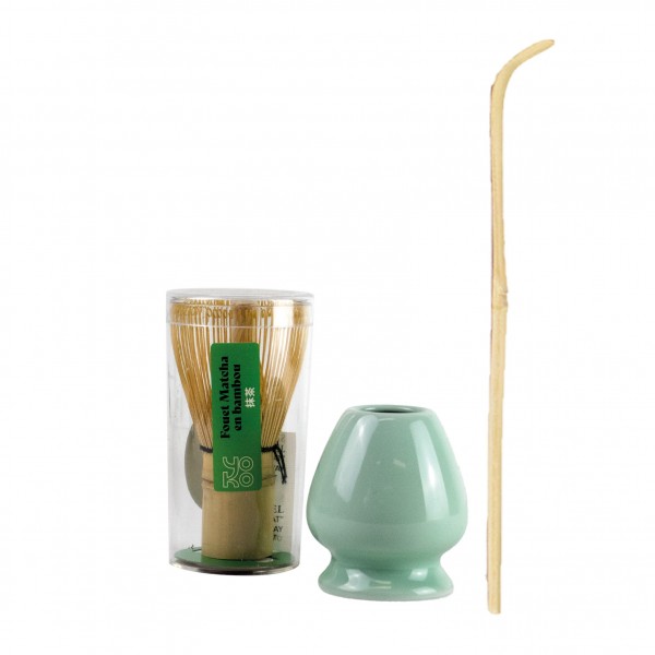 Green Matcha Set: Whisk stand and spatula