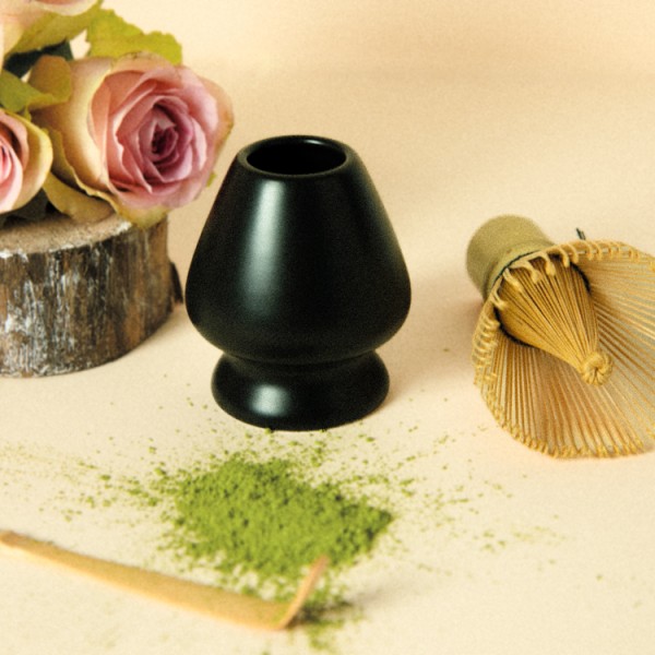 Black Matcha Set: Whisk stand and spatula