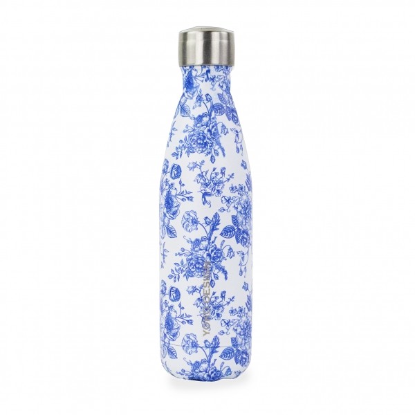 Bouteille isotherme - 500 ml - Toile de Jouy bleu