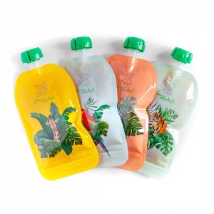 Lot de 4 gourdes réutilisables pour compotes Lot de 4 gourdes réutilisables pour compotes