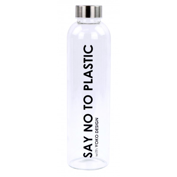 Bouteille en verre 750 ml SAY NO TO PLASTIC Bouteille en verre 750 ml SAY NO TO PLASTIC